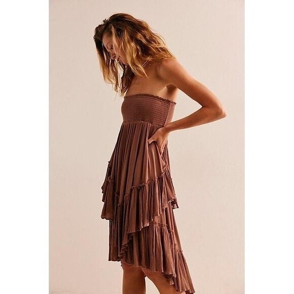 Free People Free-est The Convertible Tunic Midi Skirt Dress Smocked M New 283192 - Picture 1 of 11
